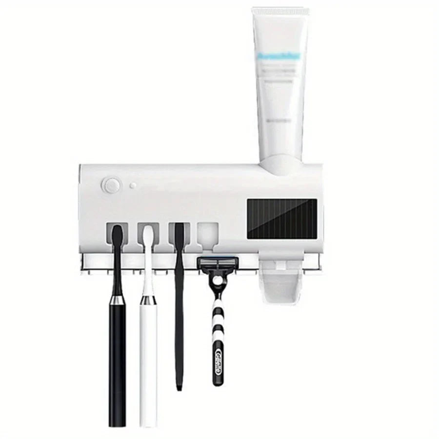Automatic Toothbrush Holder with Toothpaste Squeezer-0
