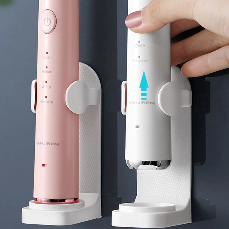 Electric Toothbrush Holder Wall Mount Toothbrush Stand Rack Wall Holder Space Saving Tooth Brush Holder For Bathroom Accessories