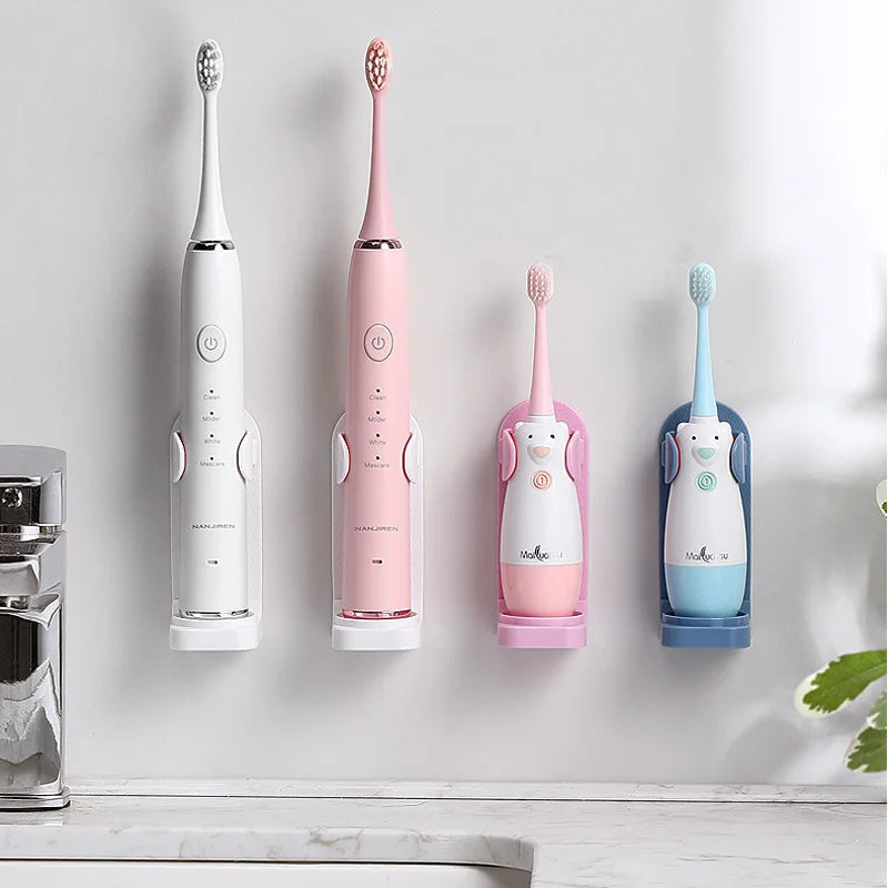 Electric Toothbrush Holder Wall Mount Toothbrush Stand Rack Wall Holder Space Saving Tooth Brush Holder For Bathroom Accessories